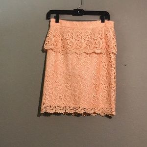 Gianni Bini Peplum Lace Skirt